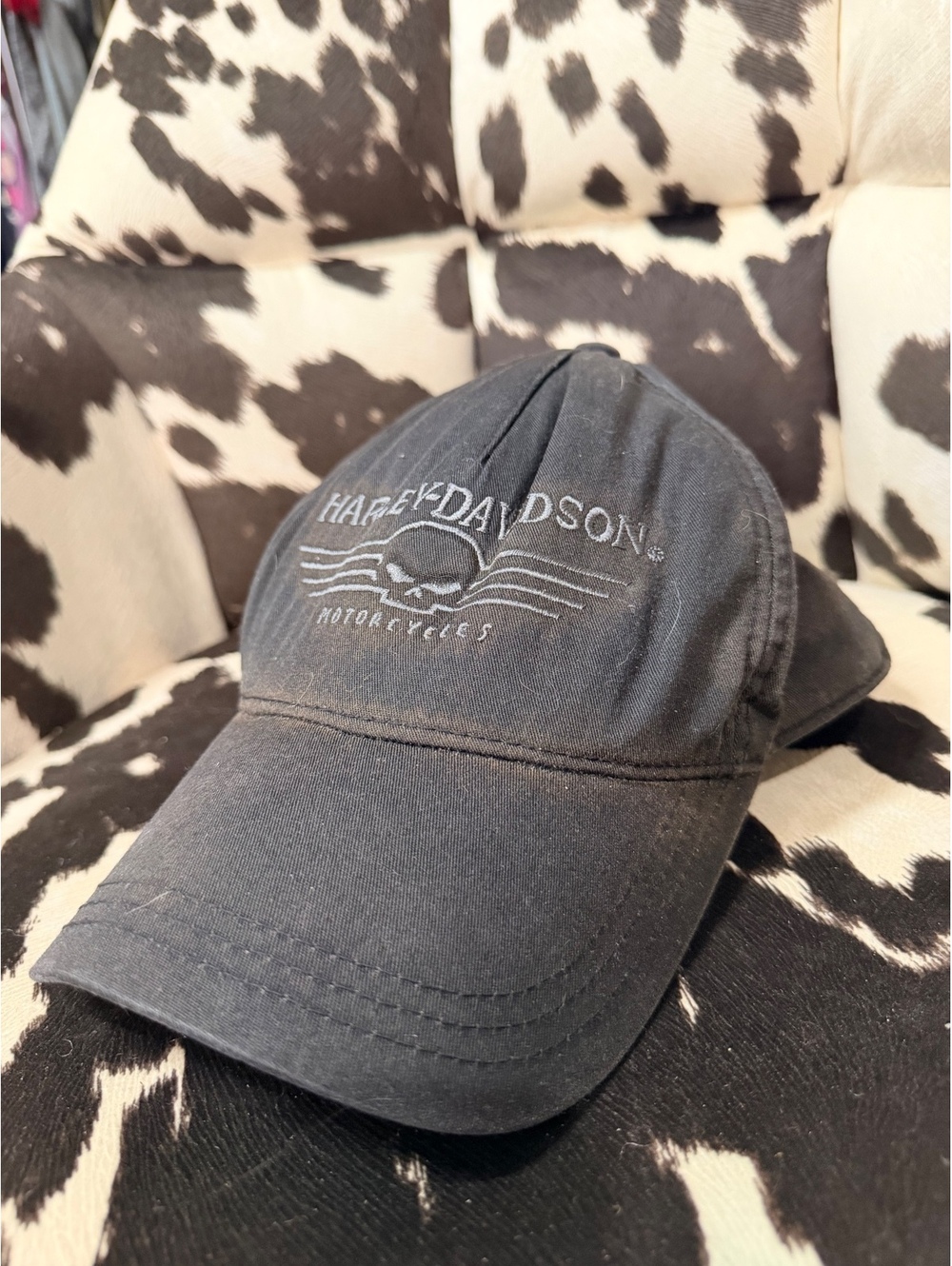 Harley-Davidson Black Cotton Baseball Cap with Logo